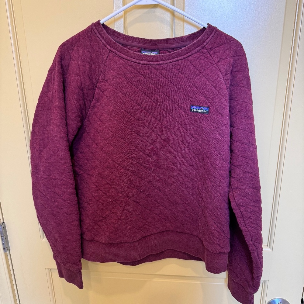 Patagonia Organic Cotton Quilted Crewneck Sweatshirt – Women’s Large